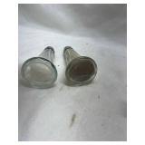 Salt and Pepper Shaker Set with Cut Glass Design