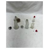 Salt and Pepper Shaker Set with Cut Glass Design