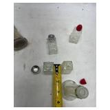 Salt and Pepper Shaker Set with Cut Glass Design