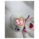 Ty Beanie Baby Valentino White Bear
