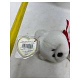 Ty Beanie Baby Valentino White Bear
