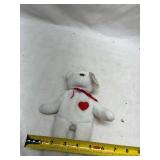 Ty Beanie Baby Valentino White Bear