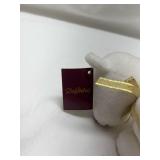 Plush White Polar Bear with Gold Ribbon