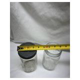 Clear Glass Atlas Mason Jar with Black Lid