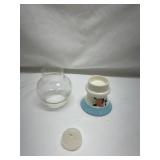 Japanese Ceramic Tea Light Holder with Floral Design