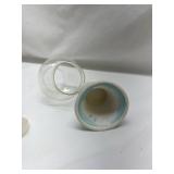 Japanese Ceramic Tea Light Holder with Floral Design