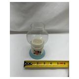 Japanese Ceramic Tea Light Holder with Floral Design