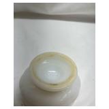 AVON Milk Glass Bowl with Pink Rose Design