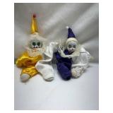 Decorative Porcelain Head Jester Dolls Set