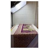 Handmade Purple Floral Patchwork Quilted Decrotative Cover