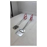 Red-Handled BBQ Grill Spatula Set (Extra-Long)