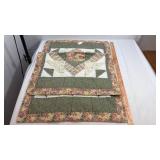 Floral Quilt Block and Doily Set