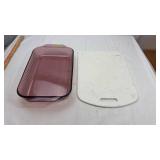 Purple Glass Rectangular Baking Dish