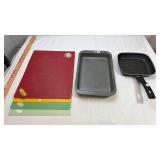 Kitchen Cutting Board Set with Non-Stick Griddle Pans