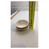 Decorative Salt and Pepper Shaker Set with Striped Bowl