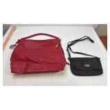 Liz Claiborne Handbag Set - Red Tote and Black Crossbody