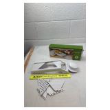 Kitchen Bundle - Mandolin Slicer, Cutting Board & Winter Scene Trivet