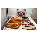 Southwestern Pattern Textile Collection with Decorative Pillow