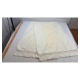 White Cotton Pillowcase with Lace Trim