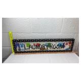 Decorative Laundry Room Wall Sign with Polka Dots