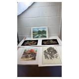 Asian Art Print Collection - Landscape and Figure Studies