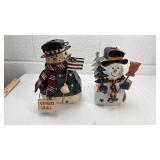 Patriotic Snowman Holiday Decor Set