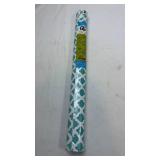 Decorative Paper Roll with Blue Quatrefoil Pattern