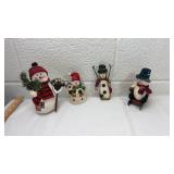 Decorative Snowman Figurine Collection