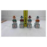 Decorative Snowman HOPE Blocks