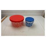 Holiday Storage Container Set - Candy Cane and Snowflake Design