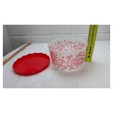 Holiday Storage Container Set - Candy Cane and Snowflake Design