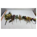 Christmas Holiday Floral Picks Set