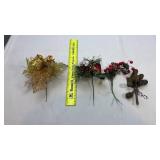 Christmas Holiday Floral Picks Set