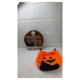 Halloween Wreath and Pumpkin Wall Decor Set