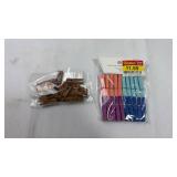 Craft Supply Bundle - Wooden Clothespins and Zipper Slides