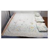 Butterfly and Floral Print Sheer Curtain Valance