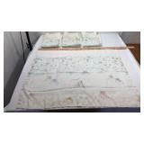 Butterfly and Floral Print Sheer Curtain Valance