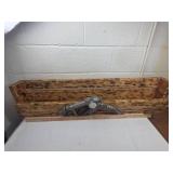 Wood shelve with Gas Pump Nozzle