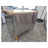 TRINITY 48x26 Stainless Steel Rolling Workbench With Keys. $1299. Commercial Grade. Heavy !
