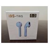i9S-TWS 5.0 Wireless Bluetooth Earbuds Blue. SEALED!