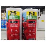 Lot of 2. Brawny Paper Towels Family Pack  2 Family Rolls Per