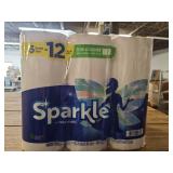 Sparkle Tear-A-Square Paper Towels  White  6 Double Rolls