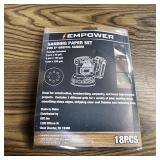 Lot of 2, EMPOWER Set of 18 5" Orbital Sanding Paper -Aluminum Oxide