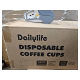 DAILYLIFE 16oz Insulated Black Disposable Coffee Cups with Lids- 100 Pack, To Go Coffee Cups for Hot Drinks, Leak Proof Design, Ideal for Cafes, Offices, Parties and Family