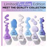 modelones Nail Polish Set, 6 Colors 2025 Baby Blue Purple Nail Polish Set Shimmer Glitter Sliver Fast Drying Mini Nail Lacquer Kit Finger Manicure DIY Nail Art Home Salon Gift for Women Girl