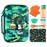 Kids Lunch Box Bag Set - 3D Dinosaur Lunch Bags for Boy with Containers Reusable Complete Lunch Kit Included 3-Compartment Lunchbox Leakproof Insulated Lunchbag Sets for Toddler School Lunch Supplies