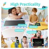 2 Pack Genialba LCD Writing Tablet 8.5-Inch Colorful Doodle Board, Toddler Learning Educational Toys Gifts for 3-8 Years Old Girls and Boys, Electronic Drawing Pad for Kids (Pink&Blue)