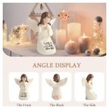 Praying Angel Figurine, Christian Gifts for Women, Baptism & First Communion Gifts for Girls, Prayer of Peace, 5" Angel Gift to Encourage Hope, Healing, and Tranquility (Beige)