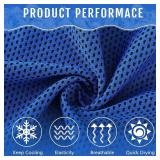 Hosuly 12 Pieces Cooling Towels for Hot Weather Soft Breathable Cold Towel Yoga Towels for Sweat, Sports, Workout, Fitness, Gym, Running, Travel Camping, 12 x 40 Inch (Assorted Colors)
