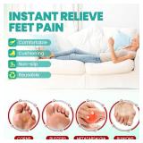 Metatarsal Pads for Women & Men - 1 Pair (Medium, Beige) - Adjustable & Non-Slip Ball of Foot Cushions with Gel, Foot Pads for Pain Relief, Metatarsalgia, Morton